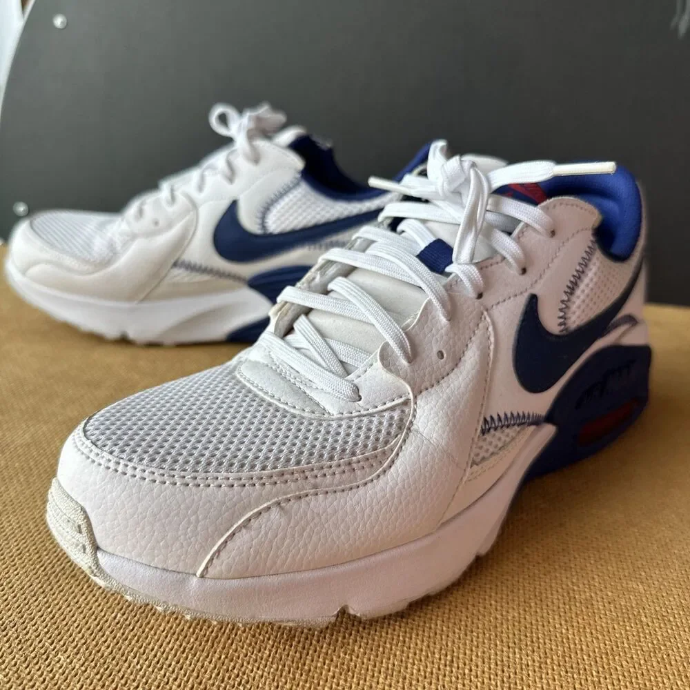 Nike Air Max Excee Men’s Low Top Lace-Up Mesh Sneakers White/Blue CZ9168-100